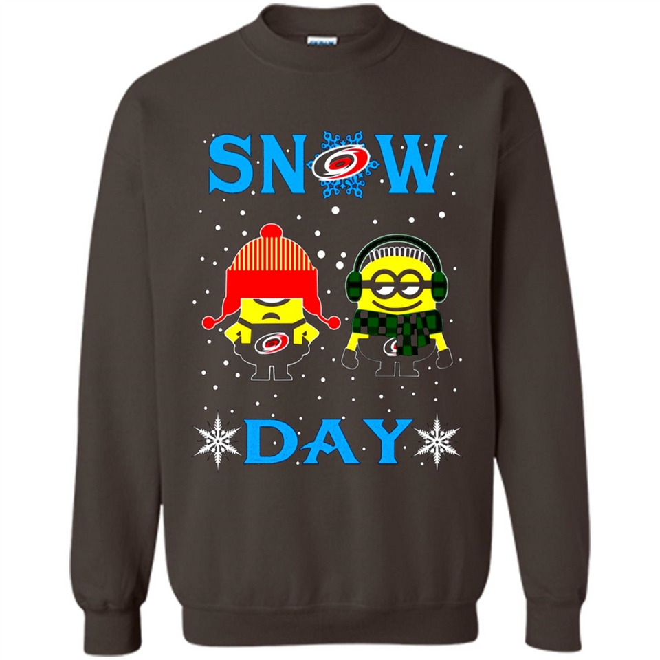 Snow Day Shirt For Carolina Hurricanes Vs Minion Fans pingpong