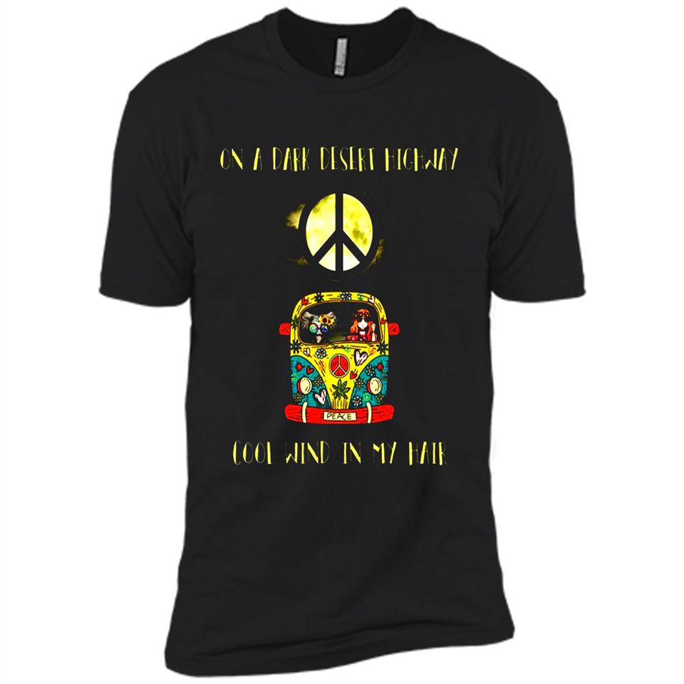 Peace-On A Dark Desert Highway Cool Wind In My Hair Shirt PINGPONG - Premium Short Sleeve T-Shirt