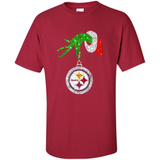 Fantastic Pittsburgh Steelers Glitter Grinch Monogram Ornament Christmas Gift - Shirt