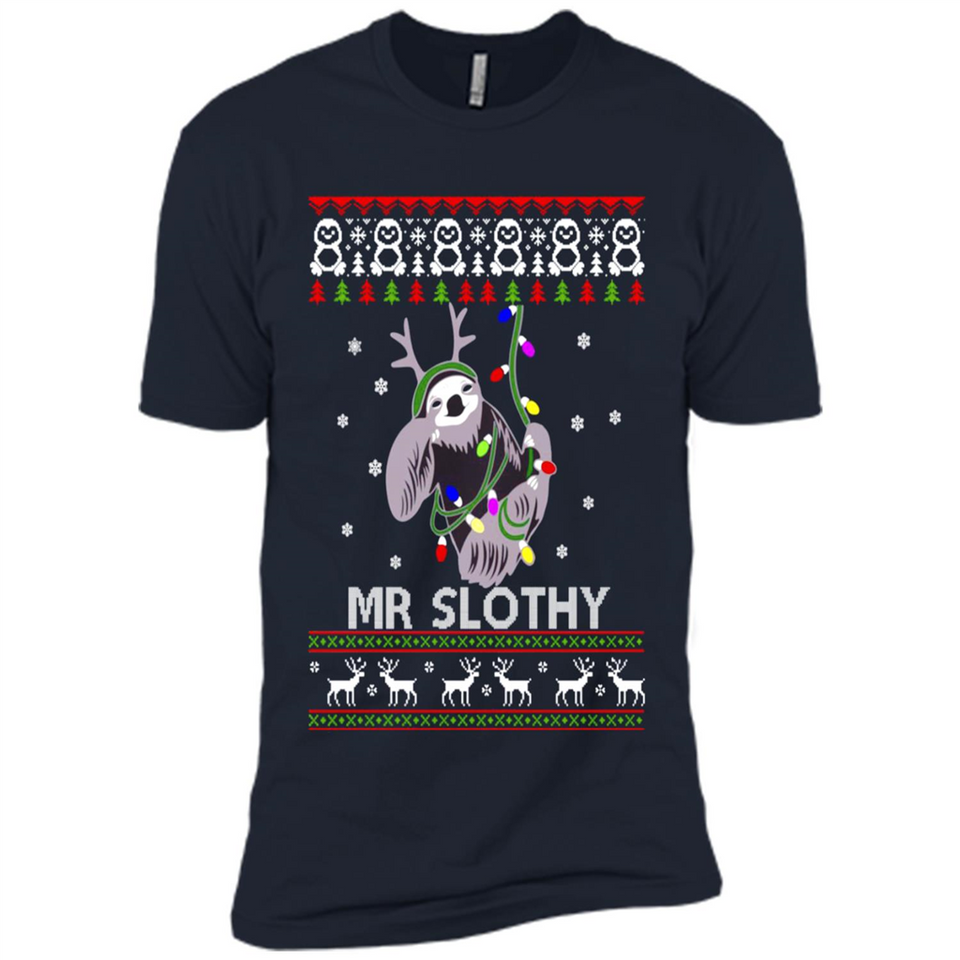 Mr Slothy Christma - Premium Short Sleeve T-Shirt