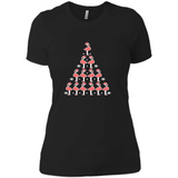 Flamingo Christmas Tree Flamingo - Ladies' Boyfriend T-Shirt