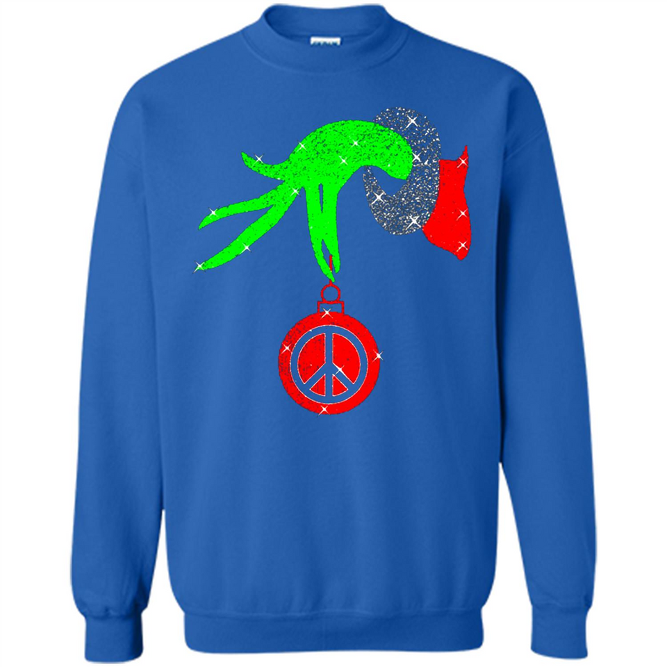 Christmas The Grinch Hand Holding Hippie Ornament - Sweatshirt