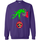 GRINCH HAND HOLDING FLORIDA PANTHERS GLITTER CHRISTMAS PINGPONG