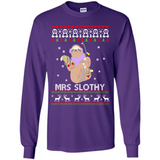 Mrs Slothy Christmas - Long Sleeve T-Shirt