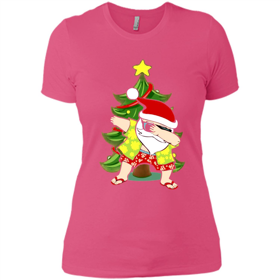 Dabbing Santa Christmas In July - Ladies' Boyfriend T-Shirt