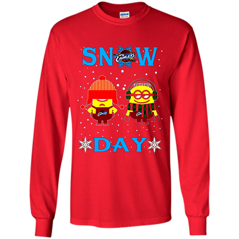 Snow Day Shirt For Cleveland Cavaliers Vs Minion Fans pingpong
