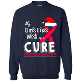 My Christmas Wish Is A Cure Breast Cancer Awareness sweater PINGPONG