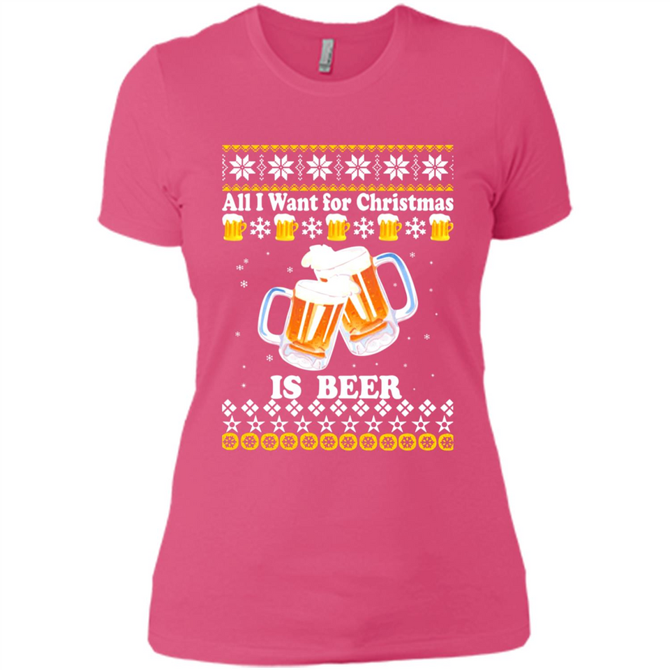 All I want for Christmas is Beer sweater - Ladies' Boyfriend T-Shirt