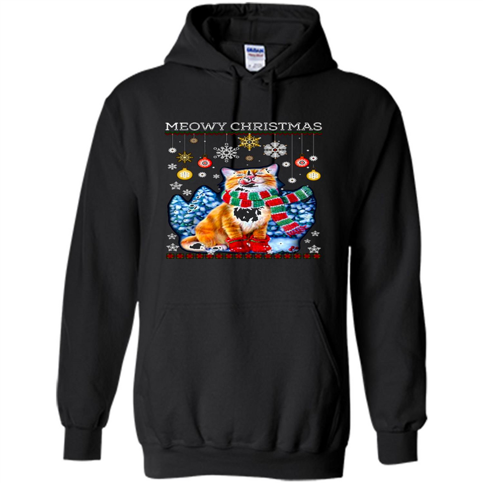 Meowy Christmas Ugly Funny Cats Lover PINGPONG