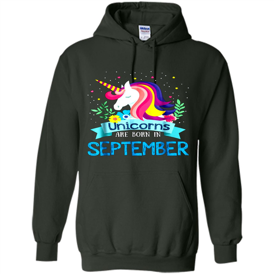Unicorns are born in September Birthday Rainbow Gift Ladies Custom
