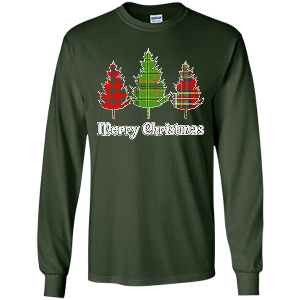 Plaid Christmas Tree Shirt Merry Christmas Plaid is Rad