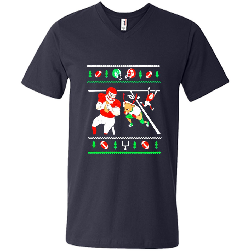 Santa vs Deer Football Ugly Christmas PINGPONG