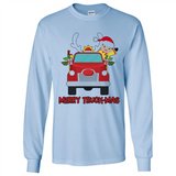 Merry Truck-Mas Christmas Fire Truck Cute Reindeer Sporty - Long Sleeve T-Shirt