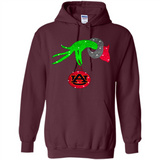 GRINCH HAND HOLDING AUBURN TIGERS GLITTER CHRISTMAS PINGPONG
