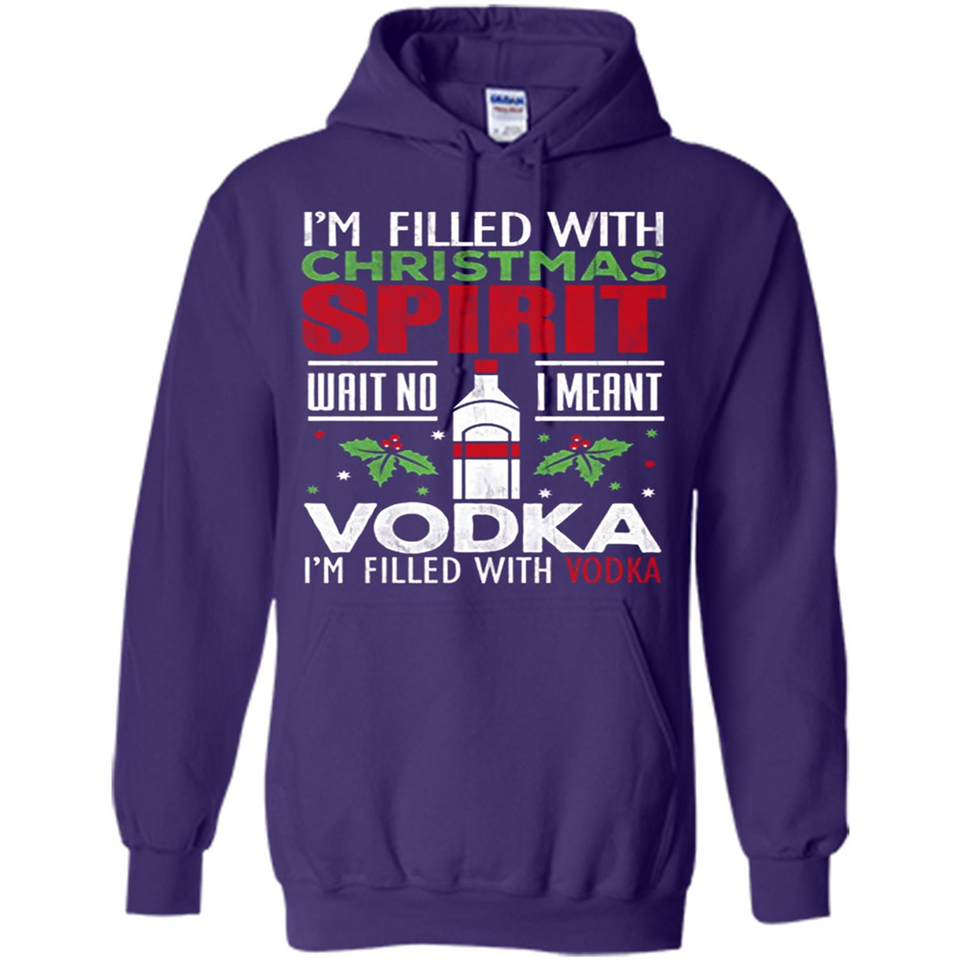 Christmas Gift Shirt Christmas Spirit Vodka Santa - Hoodie