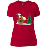 Arizona Cardinals Snoopy The Peanuts Movie Christmas Football Super Bowl pingpong - Ladies' Boyfriend T-Shirt