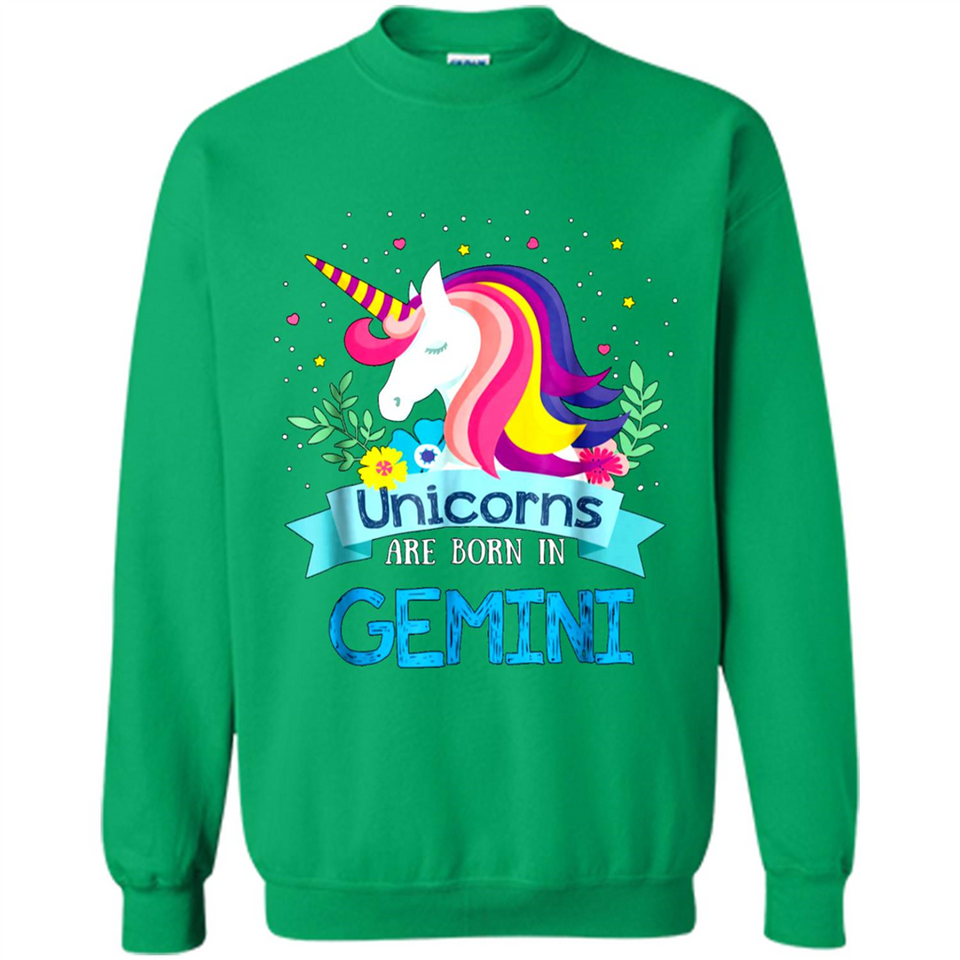 Unicorns are born in Gemini Birthday Rainbow Gift Custom Ultra Cotton