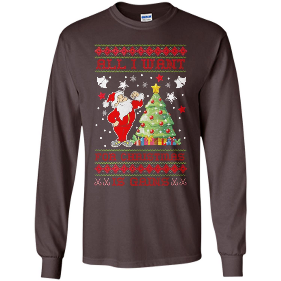 All I Want For Christmas Is Gains Christmas Tree Santa Claus