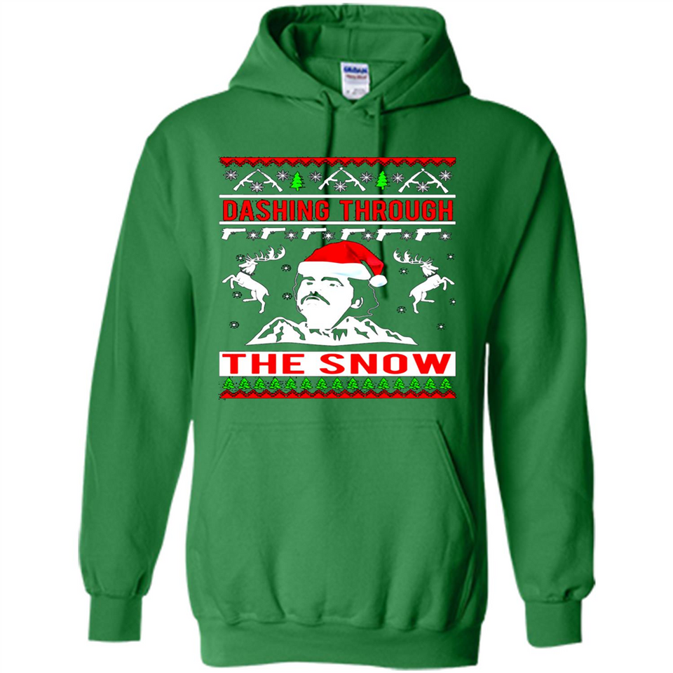 Narcos dashing through the snow Christmas sweatshirt PINGPONG