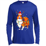 Christmas Lights Shetland Sheepdog Wearing Santa Hat Funny Xmas Mug - Canvas Long Sleeve T-Shirt
