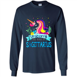 Unicorns are born in Sagittarius Birthday Rainbow Custom Ultra Cotton
