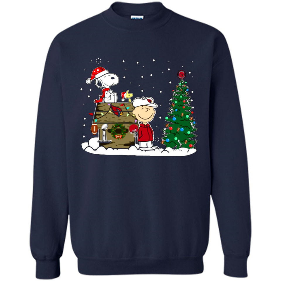 Arizona Cardinals Snoopy The Peanuts Movie Christmas Football Super Bowl pingpong - Sweatshirt