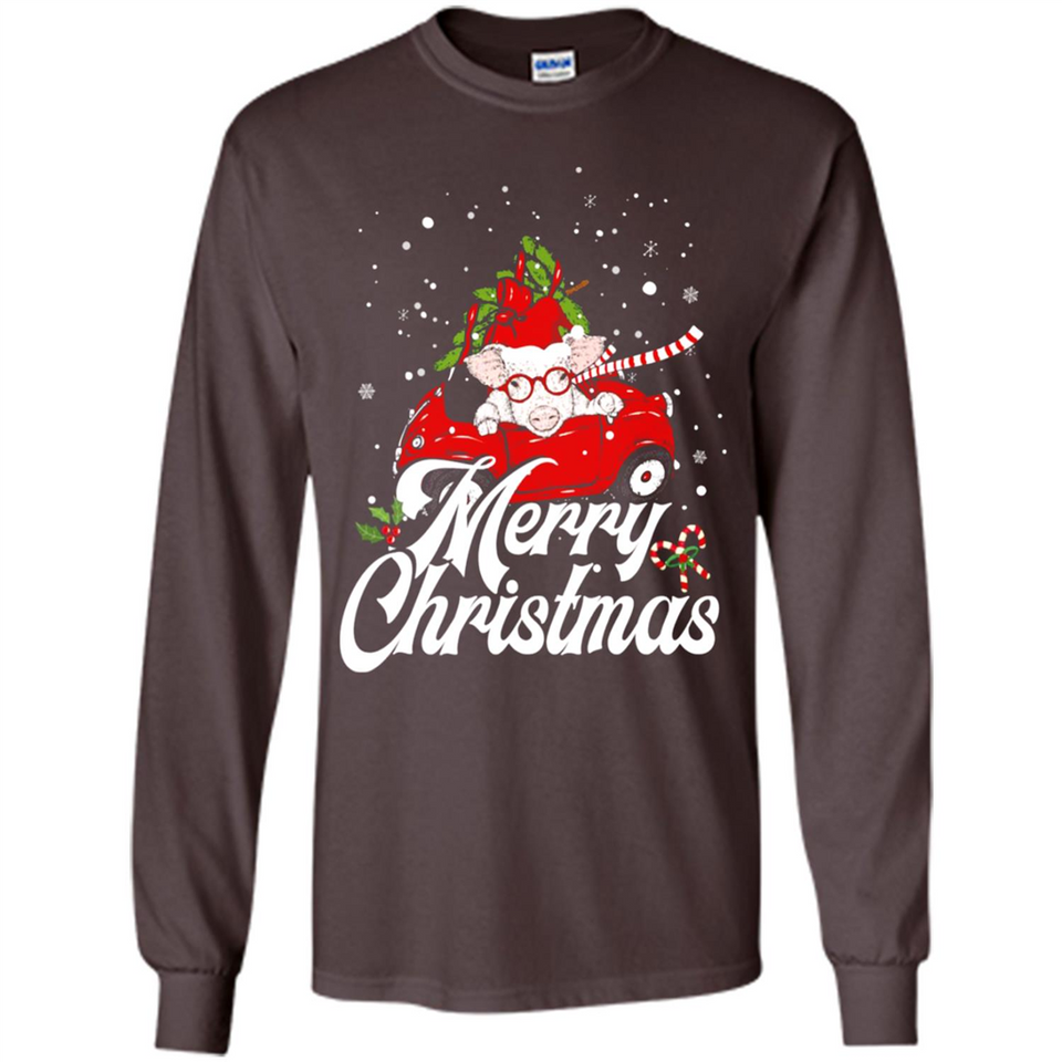 Merry Christmas Pig s - Long Sleeve T-Shirt