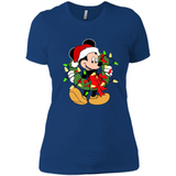 Disney Mickey Mouse Christmas Lights Sweatshirt - Ladies' Boyfriend T-Shirt