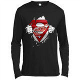 Detroit Red Wings And Superman Fans - Canvas Long Sleeve T-Shirt