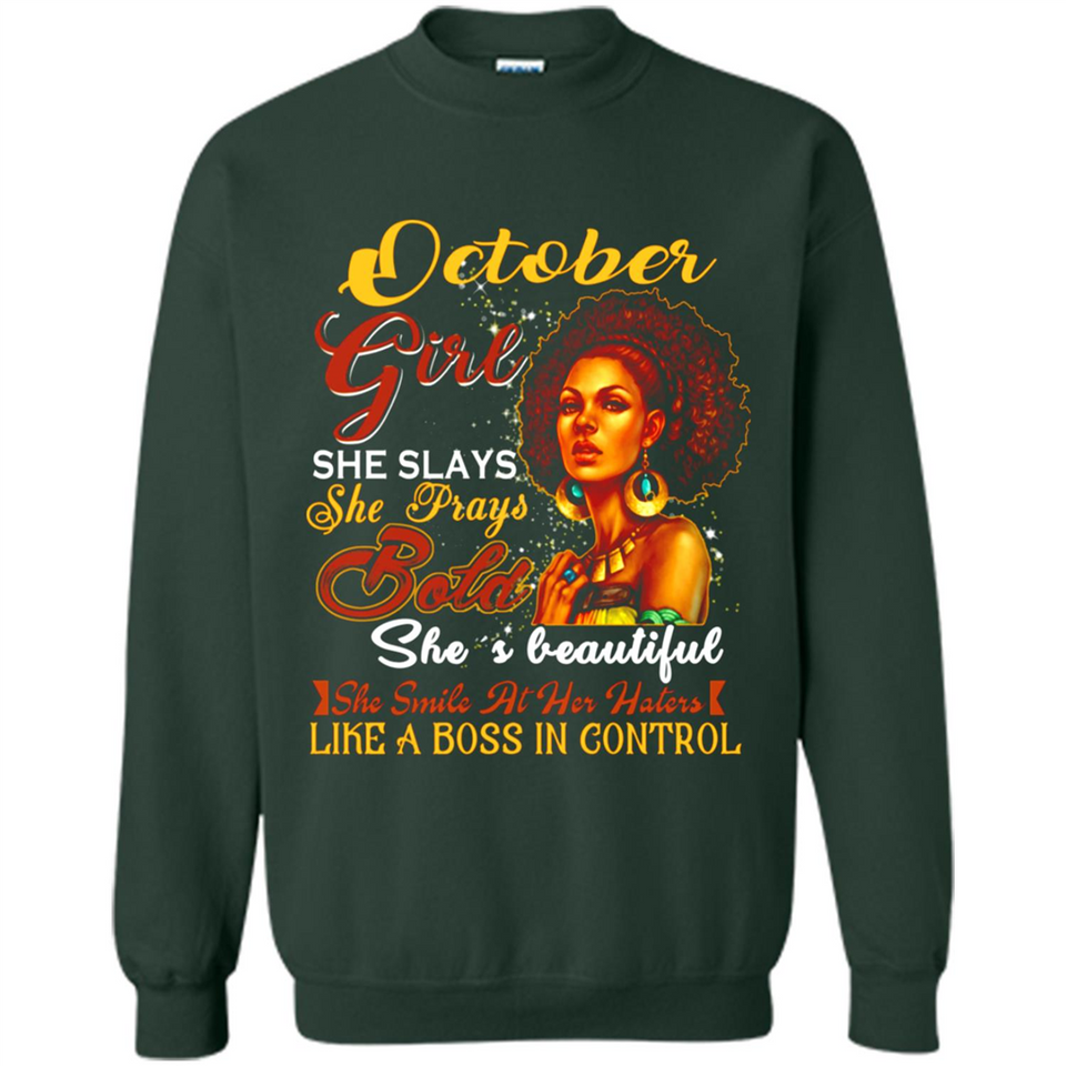 October Girl She Slays She Prays Beautiful Birthday PINGPONG