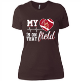 USC Trojans Football My Heart is on that Field - Ladies' Boyfriend T-Shirt