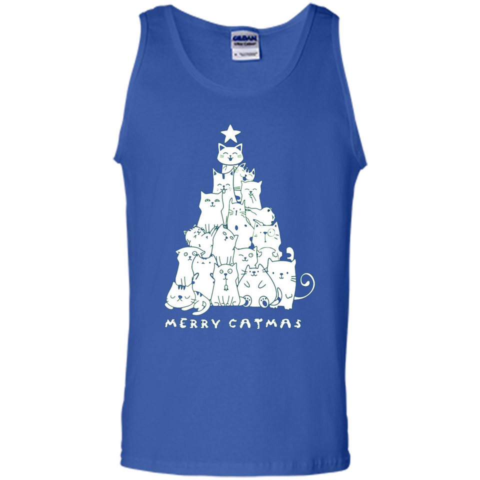 Merry Catmas - Merry Christmas Cat Lover Mug PINGPONG - Tank Top