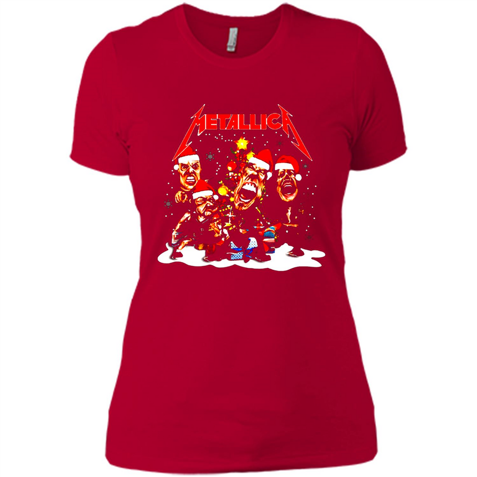 Metallica christmas sweatshirt hoodie long PINGPONG - Ladies' Boyfriend T-Shirt