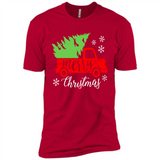 Vintage Christmas Classic Truck T-Shirt with Snow and Tree