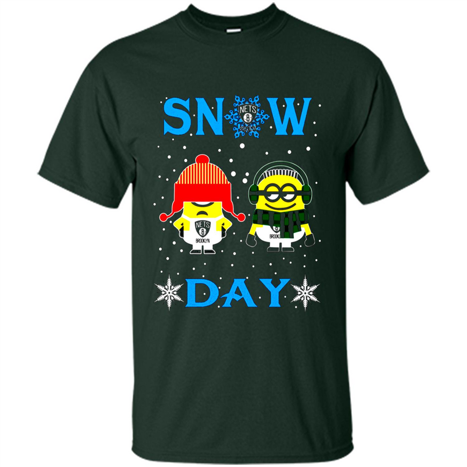 Snow Day Shirt For Brooklyn Nets Vs Minion Fans pingpong