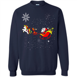 Christmas Unicorn Rudolph and Santa - Sweatshirt