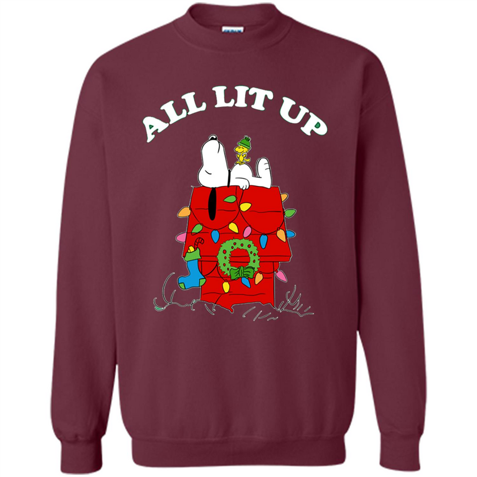 Peanuts By Schulz Snoopy Young Men_s Christmas - Sweatshirt