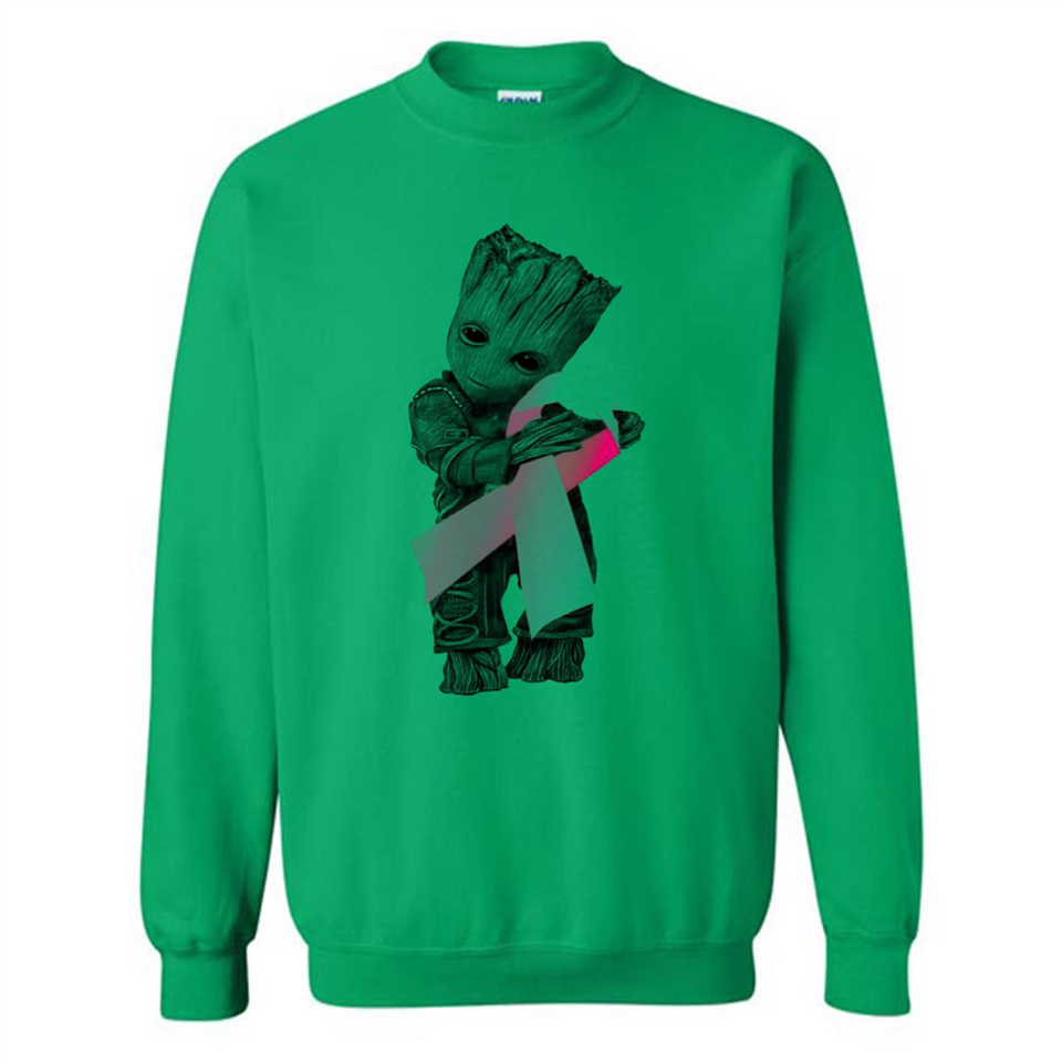 Groot Hug Breast Cancer - Sweatshirt