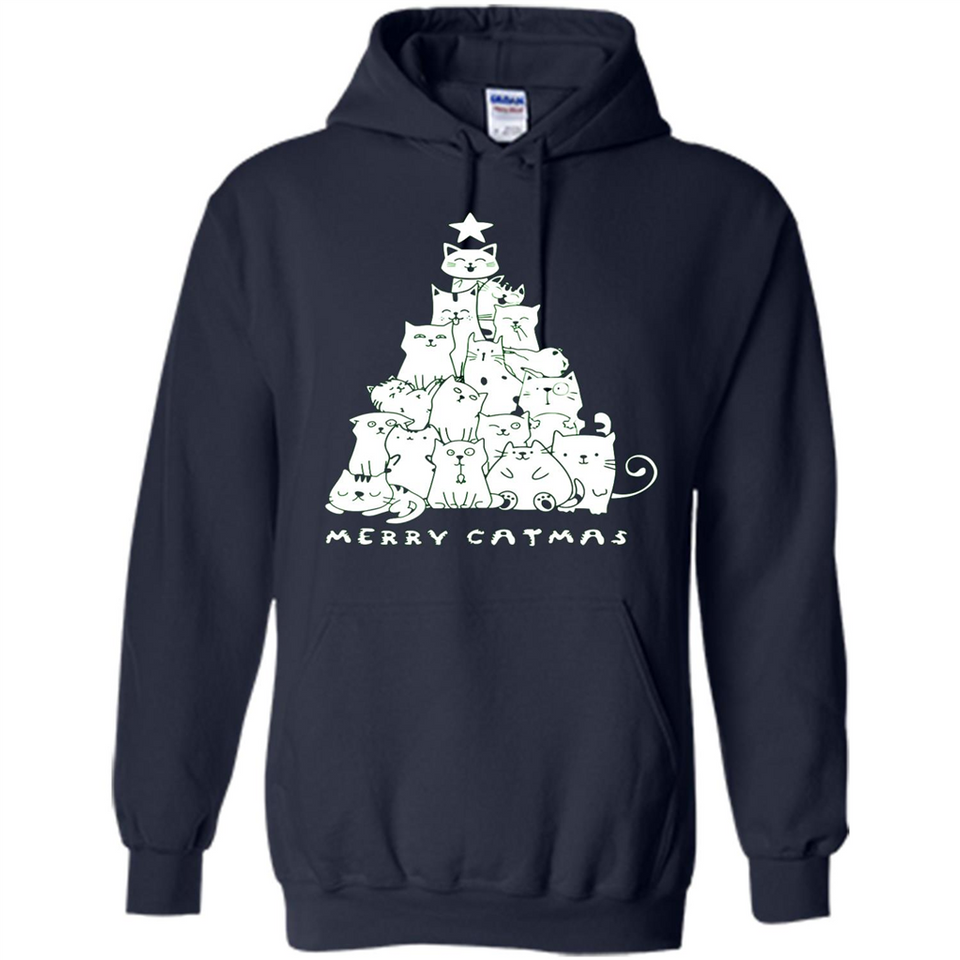 Merry Catmas - Merry Christmas Cat Lover Mug PINGPONG - Hoodie