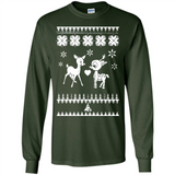 Rudolph and Clarice Ugly Christmas Sweater - Long Sleeve T-Shirt