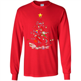 Merry And Bright Plumber Christmas Tree Shirt PINGPONG - Long Sleeve T-Shirt