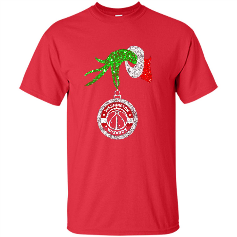 Funny Washington Wizards Glitter Grinch Monogram Ornament Christmas - Shirt