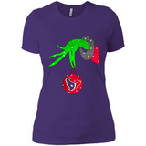 GRINCH HAND HOLDING HOUSTON TEXANS GLITTER CHRISTMAS PINGPONG