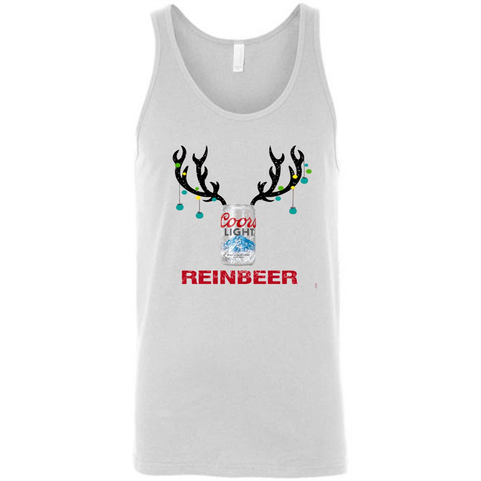 Coors Light Reinbeer Funny Beer Reindeer Christmas Sweatshirt - Canvas Unisex Tank