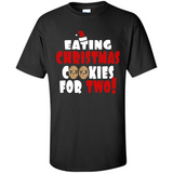 Womens Funny Eating Christmas Cookies For Two Pregnancy - Shirt