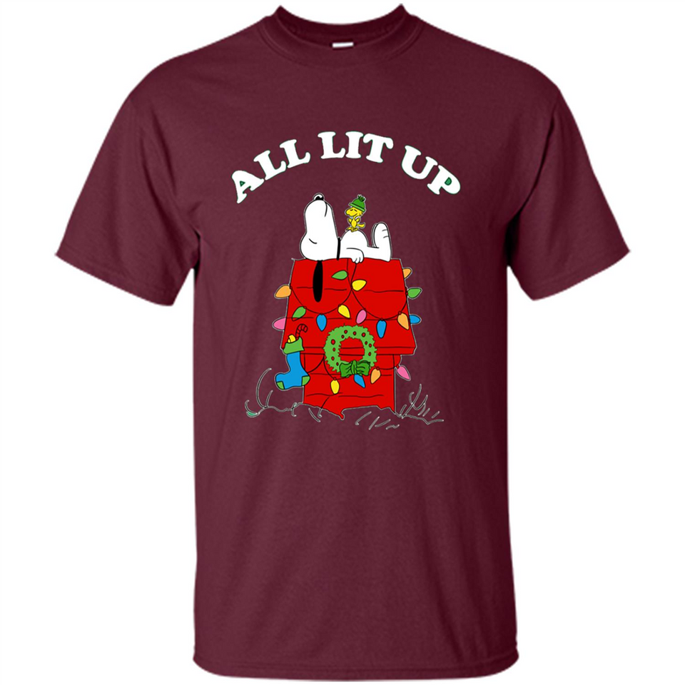 Peanuts By Schulz Snoopy Young Men_s Christmas - Shirt