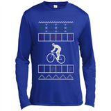 Christmas Ugly Sweater Cycling - Ugly Christmas Sweater - Canvas Long Sleeve T-Shirt