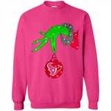 GRINCH HAND HOLDING HOUSTON TEXANS GLITTER CHRISTMAS PINGPONG