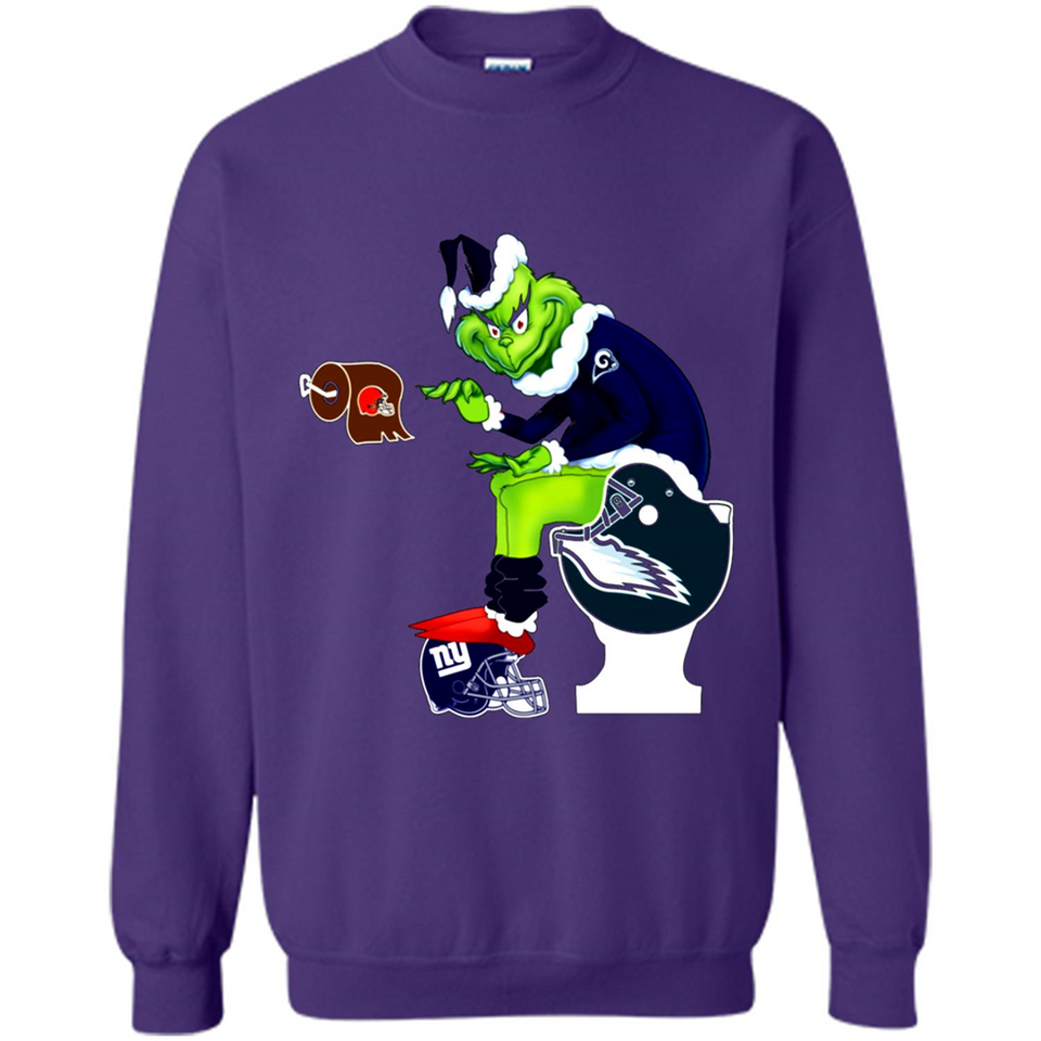 Los Angeles Rams Toilet Grinch Santa Claus Football Fan PINGPONG