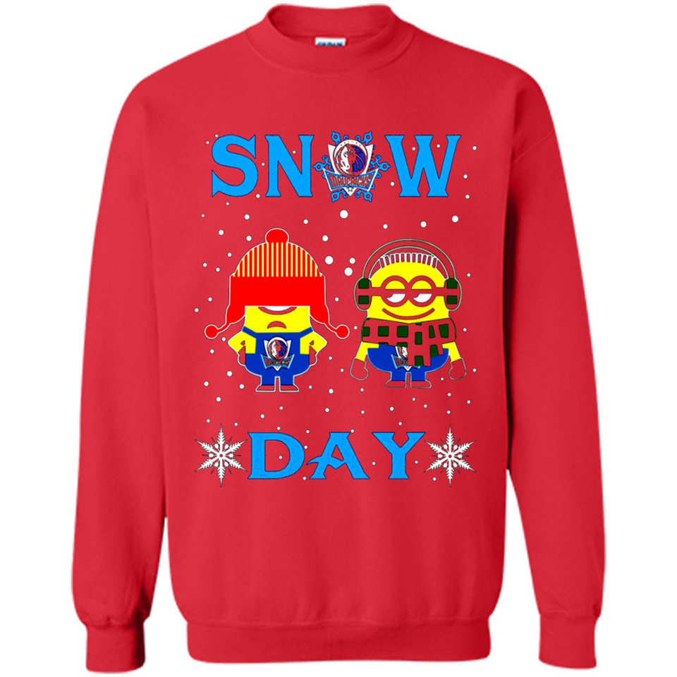 Snow Day Shirt For Dallas Mavericks Vs Minion Fans pingpong